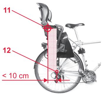 BRITAX JOCKEY COMFORT - Procedez comme suit pour positionnercorrectement le dispositif de fixation 9 sur labicycle : - 3