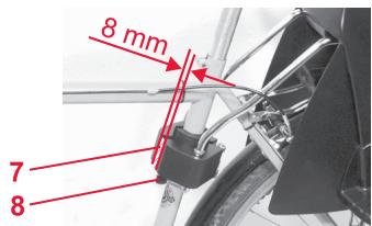 BRITAX JOCKEY COMFORT - Procedez comme suit pour positionnercorrectement le dispositif de fixation 9 sur labicycle : - 2