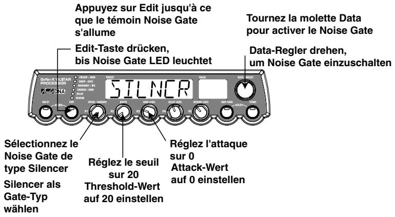 DIGITECH GENESIS3 - Noise Gate einstellen - 1