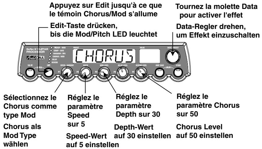DIGITECH GENESIS3 - Chorus wählen und einstellen - 1