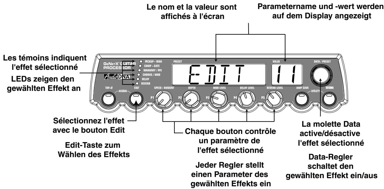 DIGITECH GENESIS3 - Édition des effets - 1