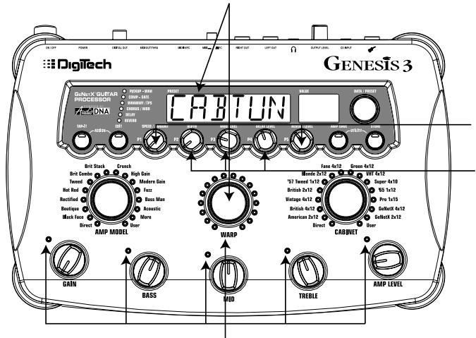 DIGITECH GENESIS3 - Cabinet-Stimmung/EQ-Frequenzen - 1