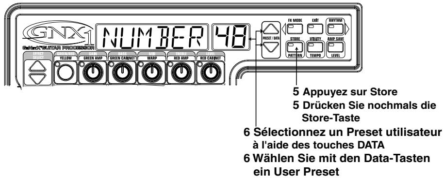 DIGITECH GNX1 - Section deux - fonction d'édition sauvegarde/copie d'un preset - 1