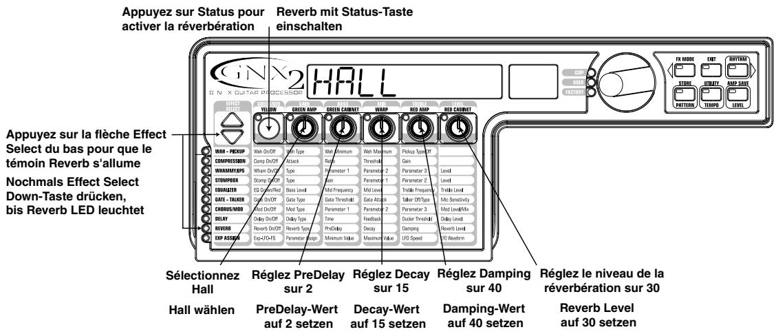 DIGITECH GNX2 - Reverb wählen und einstellen - 1