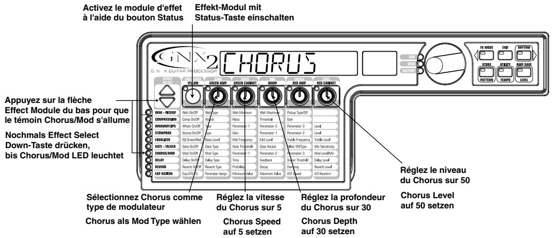 DIGITECH GNX2 - Chorus wählen und einstellen - 1
