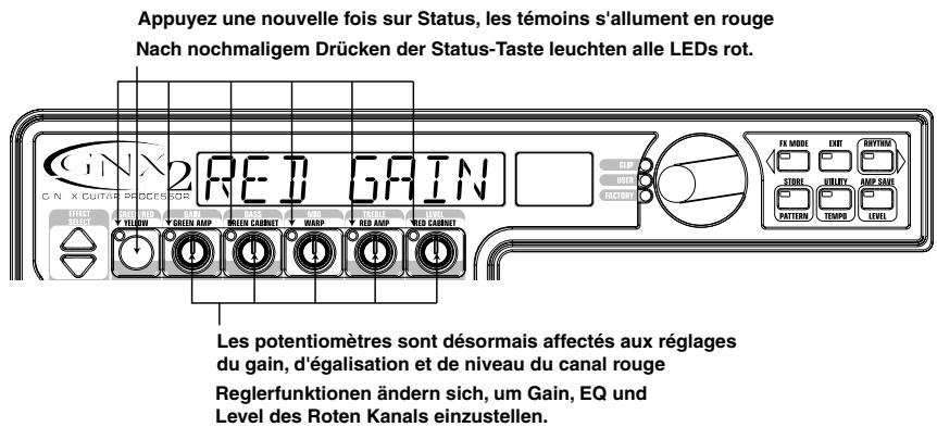 DIGITECH GNX2 - Parameter des Roten Kanals einstellen - 1