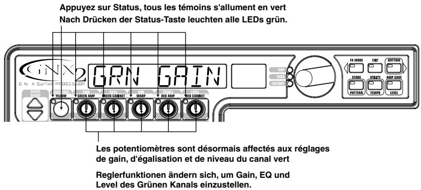 DIGITECH GNX2 - Parameter des Grünen Kanals einstellen - 1