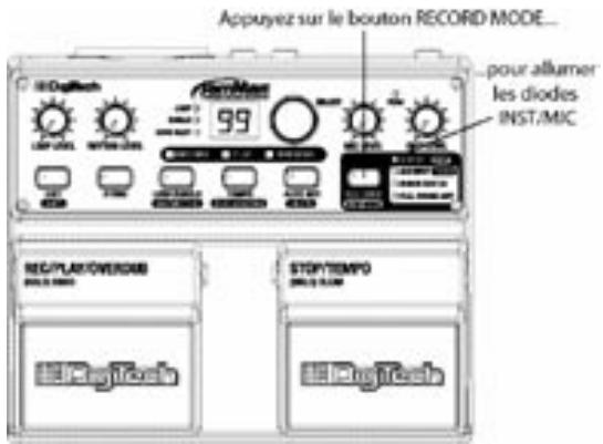 DIGITECH JAMMAN - Sélection du mode enregistrement - 1