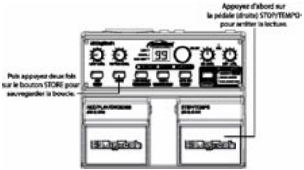 DIGITECH JAMMAN - Arrêt de la lecture / sauvegarde de la boucle - 1