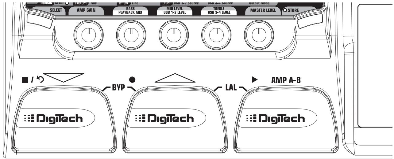 DIGITECH RPX400 - Utilisation des pédales du RPX400 en enregistrement - 1