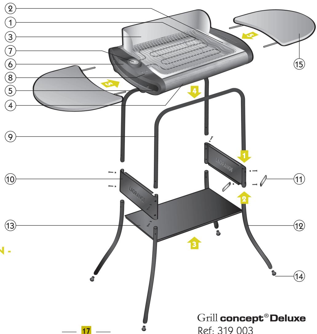 LAGRANGE BARBECUES GRILL CONCEPT - - EINSETZEN DER ABLAGEN - - 2