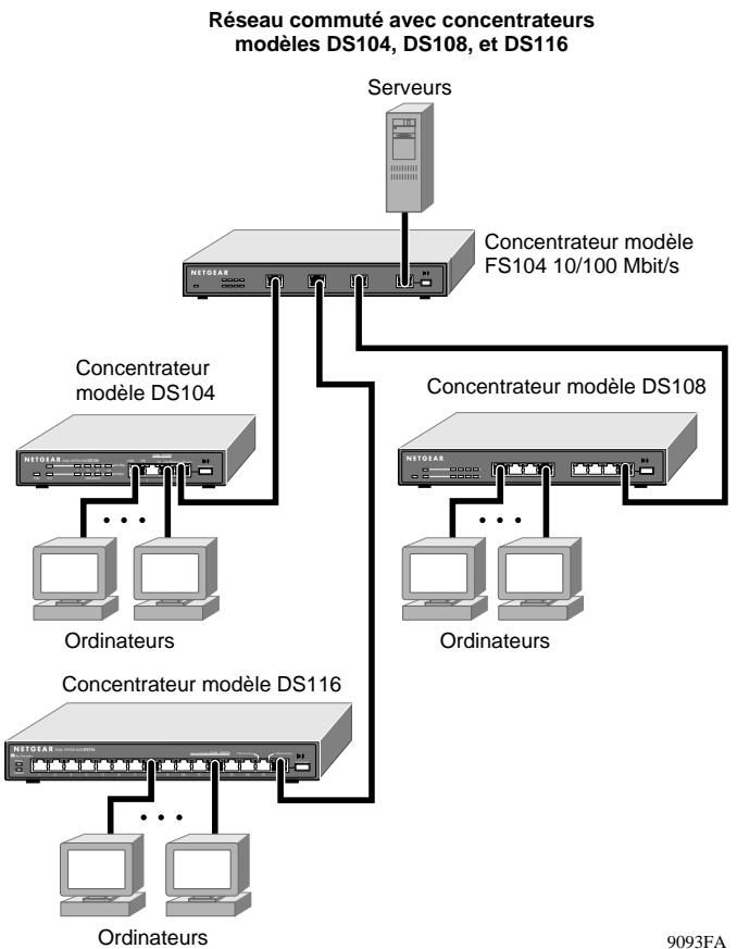 NETGEAR DS116 - Transmission à 10 ou 100 mbit/s avec le concentrateur - 1
