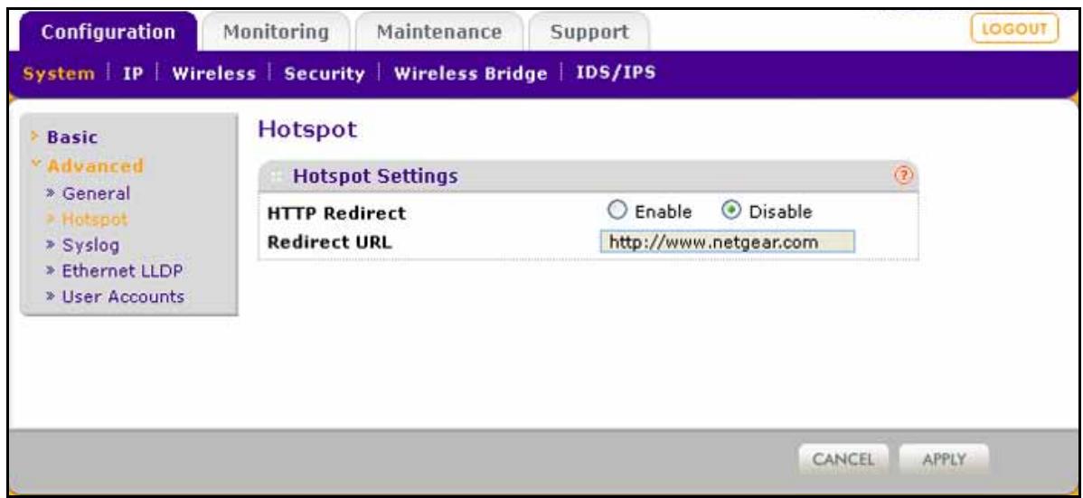 NETGEAR WNDAP620 - To set up a hotspot server: - 1