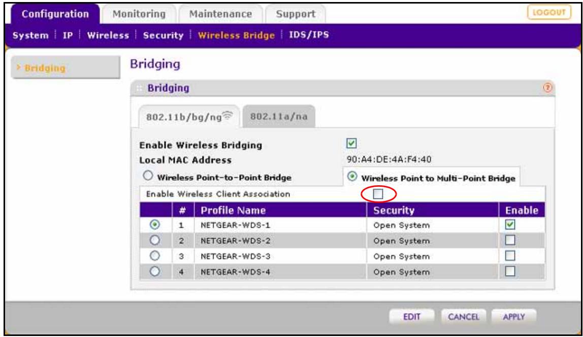 NETGEAR WNDAP620 - To configure the wireless access point to repeat the wireless signal: - 1