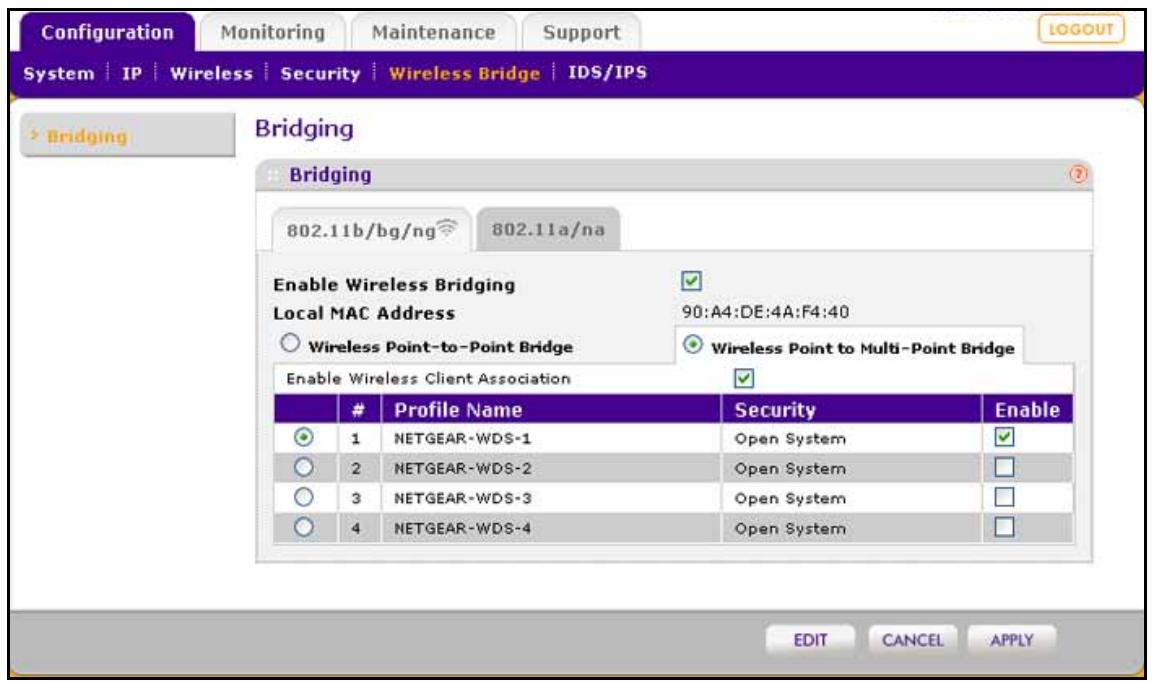 NETGEAR WNDAP620 - To configure a point-to-multipoint wireless network: - 1