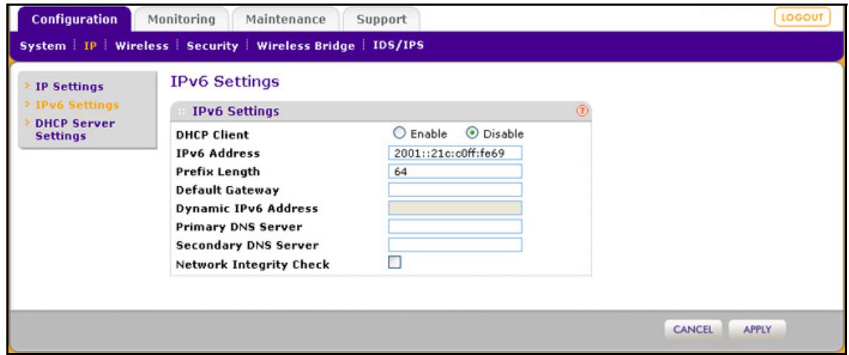 NETGEAR WNDAP660 - To configure the IPv6 settings: - 1