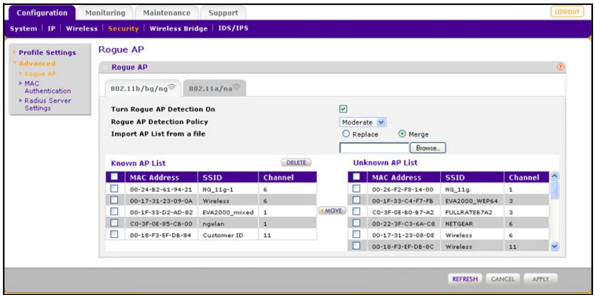 NETGEAR WNDAP660 - To enable and configure rogue AP detection: - 1
