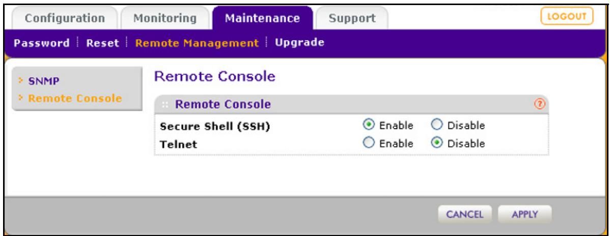 NETGEAR WNDAP660 - To configure remote console features: - 1