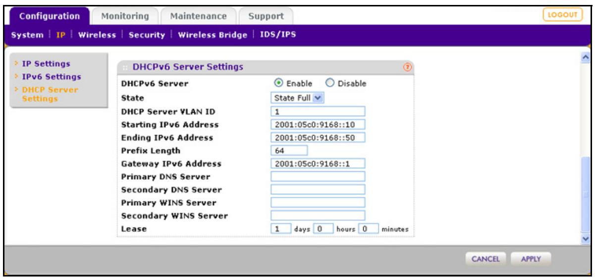 NETGEAR WNDAP660 - To configure DHCPv6 server settings: - 1