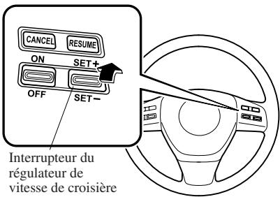 MAZDA 6 - Pour augmenter la vitesse en utilisant l'interrupteur de régulateur de vitesse de croisière - 1