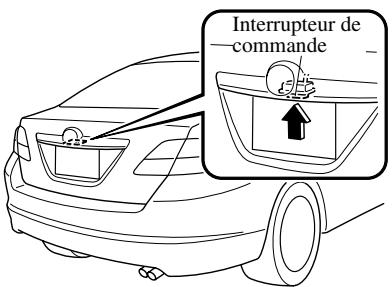 MAZDA 6 - ▼ Ouverture du couvercle de coffre avec l'interrupteur de commande - 1