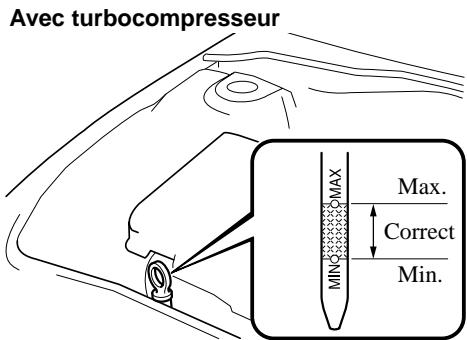MAZDA 3 2009 - Vérification du niveau d'huile moteur - 2
