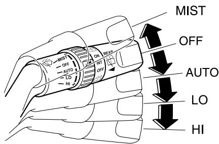 MAZDA 3 2009 - Essuie-glace intermittent à vitesse variable* - 2