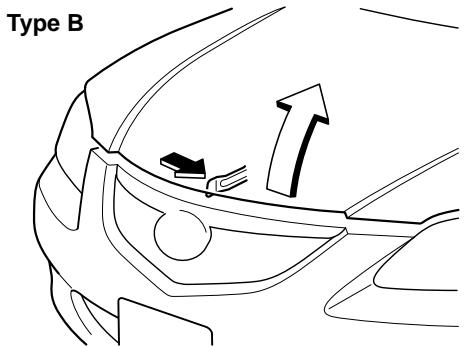 MAZDA 3 2009 - Ouvrir le capot - 3