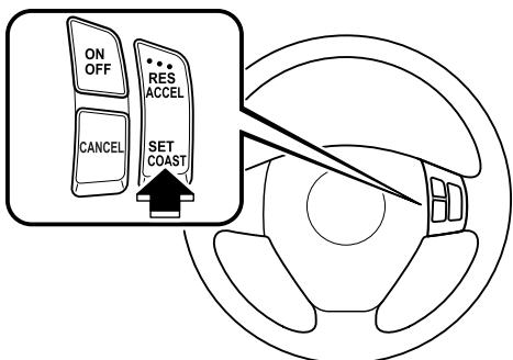 MAZDA 3 2009 - Pour diminuier la vitesse de croisière - 1