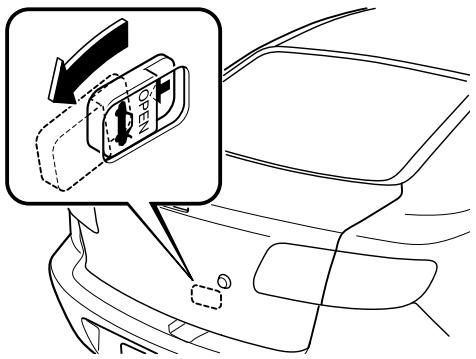 MAZDA 3 2009 - Ouverture du coffre de l'intérieur - 1