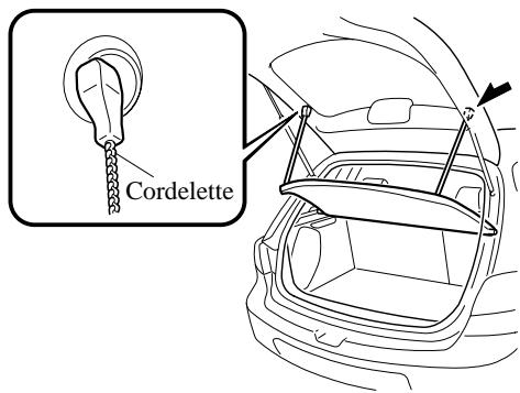 MAZDA 3 2009 - Cordelette du cache du compartment à bagages - 1