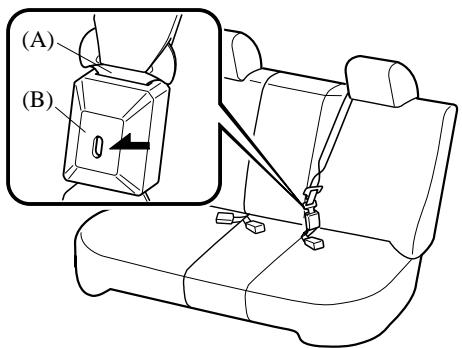 MAZDA 3 2009 - Pour détacher la portion ventrale de la ceinture de sécurité - 1