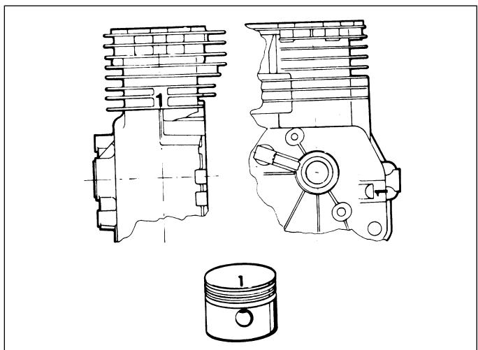 TECUMSEH BH 37 - D) segments PISTON - 1