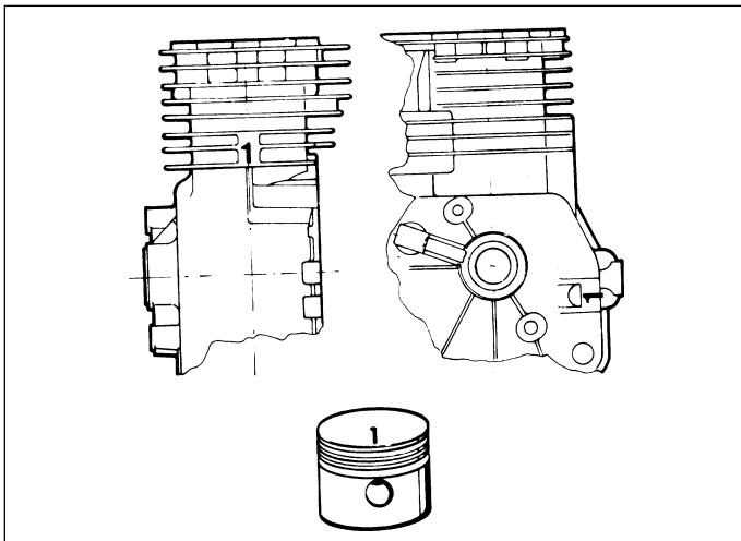 TECUMSEH MV 100 S - D) segments PISTON - 1