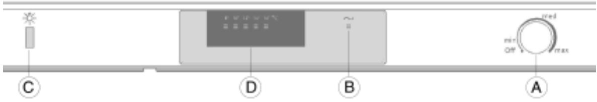 BAUKNECHT WLMG 1015 - Commandes de réglage du compartiment réfrigérateur (en fonction des modèles) - 1