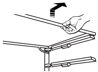 BAUKNECHT EV209NBTQ - To remove and replace a shelf: - 1