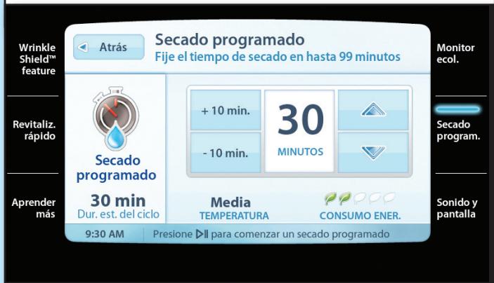 BAUKNECHT WED7990XG - Seleccione el secado programado - 1