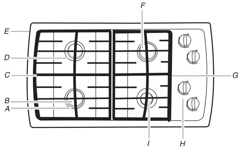 BAUKNECHT GLT3057 - Model SCS3617 (36" [91.4 cm] shown)   Model SCS3017 and W3CG3014 (30" [76.2 cm] not shown) - 2
