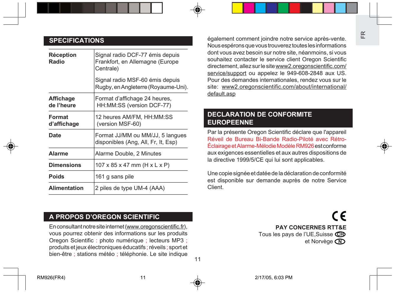 OREGON RM926 - RESOLUTION DES PROBLEMES - 2