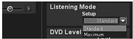 ALPINE PXA-H800 - Cliquez sur [▼] pour désir « Listening Mode », puis sur [Standard] ou [Maximum] dans le menu déroulant. - 1
