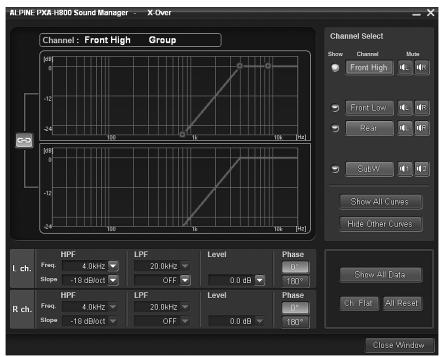 ALPINE PXA-H800 - ⑥ Indication d'etat de l'enceinte acoustique et de l'équilibreur/de la balance - 1