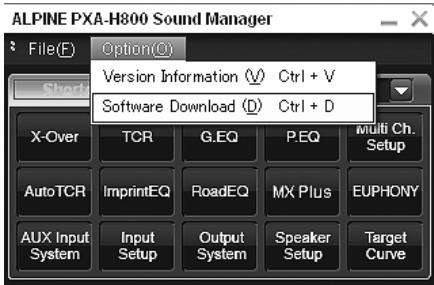 ALPINE PXA-H800 - Avertissement relatif au téléchargement - 1