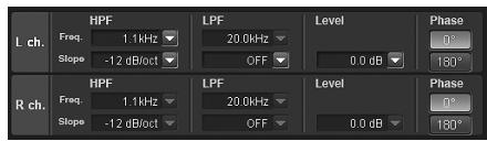 ALPINE PXA-H800 - Faites glisser le point de configuration vers le haut, le bas, la gauche ou la droite pour effectuer des réglages. - 2