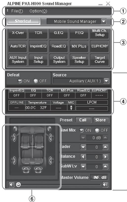 ALPINE PXA-H800 - Sound Manager for PXA-H800 - 1