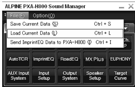 ALPINE PXA-H800 - Chargement des données de configuration (File) - 1