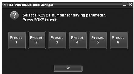 ALPINE PXA-H800 - Enregistrement des valeurs prédéfinies (Preset Store) - 2