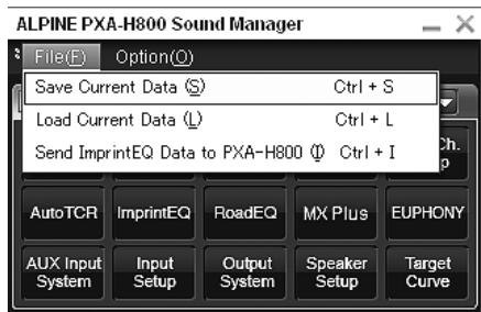 ALPINE PXA-H800 - Enregistrement des données de configuration (File) - 1