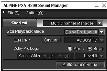 ALPINE PXA-H800 - Utilisation de Dolby Pro Logic II (Dolby Pro Logic II) - 2