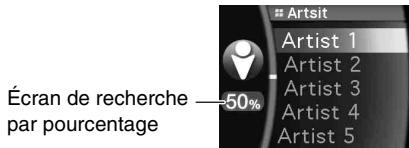 ALPINE IDA-X311, IDA X311, IDA X313, IDA X311 - Fonctions saut de page/recherche par pourcentage/recherche alphabétique - 1