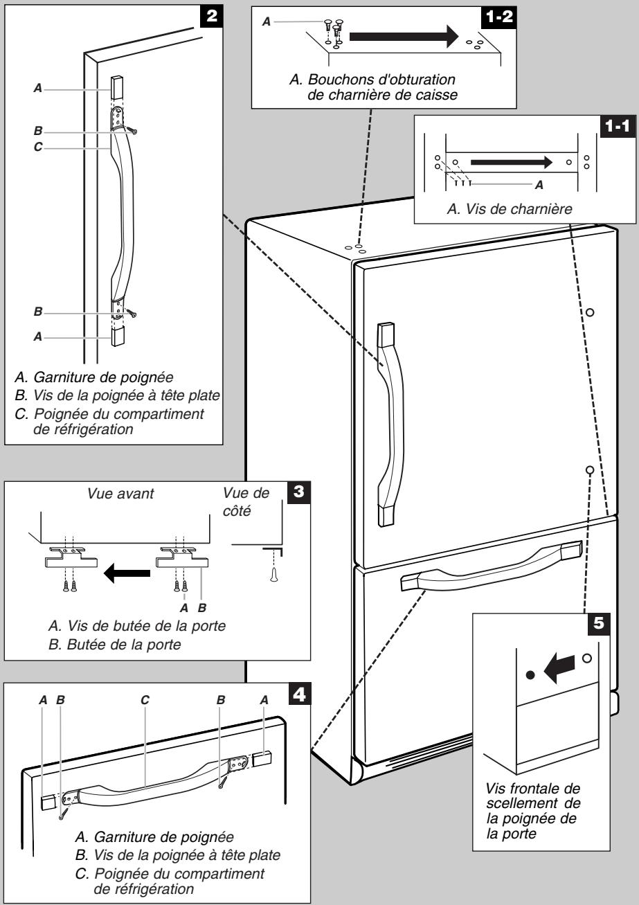 WHIRLPOOL UKF8001AXX - Inversion du sens d'ouverture des portes (option) - 1